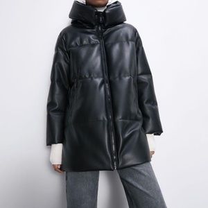 Zara Black Puffer Jacket